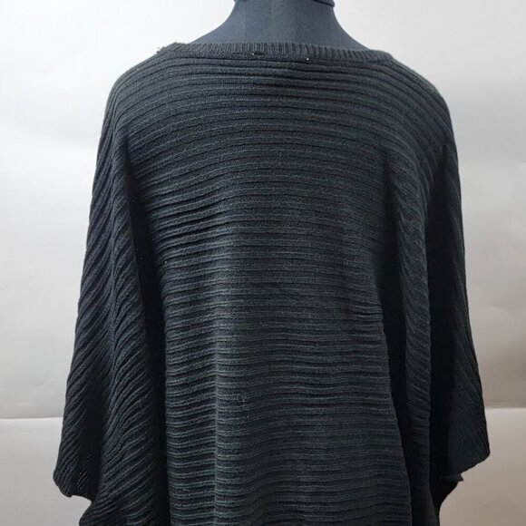 Hayden Los Angeles Oversized Ribbed Poncho Sweater | M/L | Black | NWT Slouchy - Picture 7 of 11